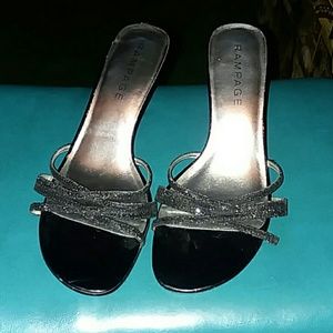 AUTH RAMPAGE FRANKIE 9 HEALS*AS 10*BLK SPARKLE*